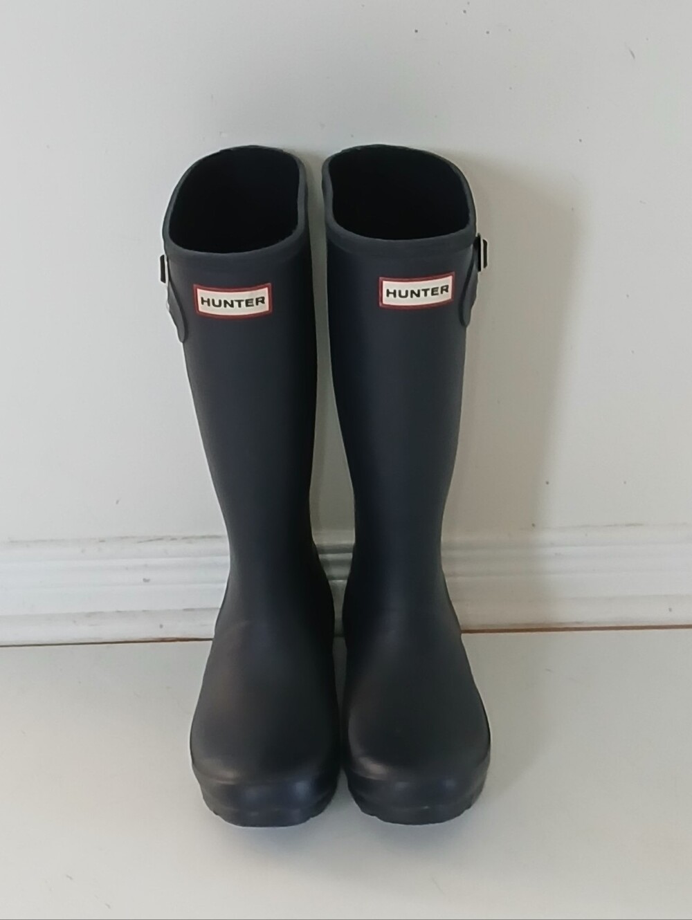 Hunter Kids Black Rain Tall Rubber Boots